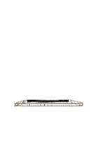 Saint Laurent Crystal Headband In Black,metallic
