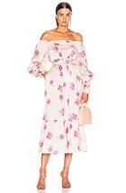 Nicholas Pleated Prairie Dress In Floral,pink