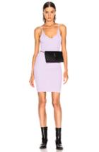 T By Alexander Wang Shrunken Rib Fitted Tank Dress In Purple