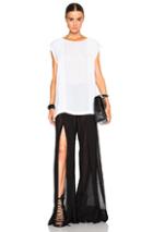 Ann Demeulemeester Sleeveless Pleated Tee In White