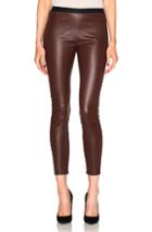 Theperfext Brittany Cropped Leather Pants In Red