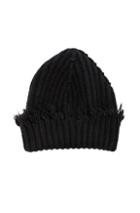Unravel Rib Knit Beanie In Black