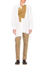 Loewe Leather Placket Shirt In White