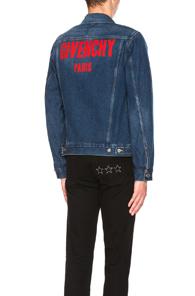 Givenchy Logo Denim Jacket In Blue
