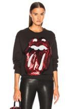 Madeworn Rolling Stones Sequin Sweatshirt In Black