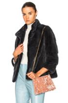 Lilly E Violetta Rosie Mink Coat In Gray