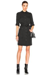 Atm Anthony Thomas Melillo Belted Shirt Dress In Black