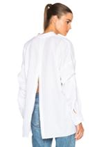 Helmut Lang Open Back Cotton Top In White