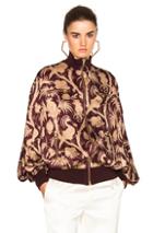Zimmermann Karmic Track Bomber Jacket In Red,floral