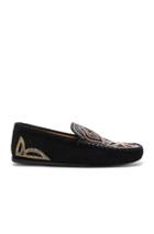 Isabel Marant Etoile Finha Embroidered Velvet Shoes In Black