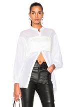 3.1 Phillip Lim Long Sleeve Corset Top In White