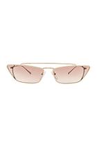 Prada Rectangular Cat Eye Sunglasses In Metallic,neutral