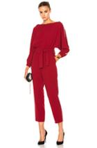 Carolina Ritzler Zipper Sleeve Jumpsuit In Red