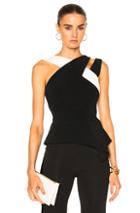 Roland Mouret Thornhill Stretch Viscose Top In Black,white