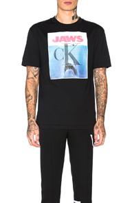 Calvin Klein 205w39nyc Jaws 1975 Graphic Tee In Black