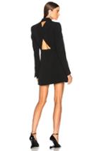 Dion Lee Lapel Harness Blazer Dress In Black