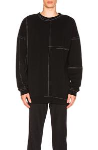 Maison Margiela Cotton Oversized Sweatshirt In Black