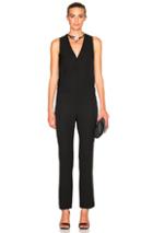 Givenchy Crepe Satin Jumpsuit In Black