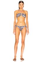 Sand & Blue Segre Bikini In Animal Print,purple