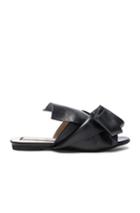 No. 21 Knot Front Leather Sandals In Black