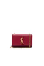 Saint Laurent Small Deconstructed Monogramme Kate Clutch In Red