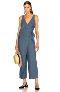 Mara Hoffman Meryl Wrap Jumpsuit In Blue
