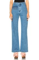 See By Chloe Wide Leg Denim Trousers In Blue