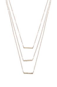 Erth 14k Gold 3 Bar Necklace In Metallics