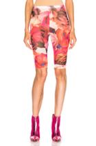 Msgm Bermuda Short In Floral,orange,pink