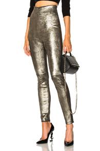 Theperfext Jessica High Waisted Leather Leggings In Metallics