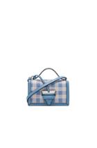 Loewe Gingham Small Barcelona Bag In Blue,checkered & Plaid