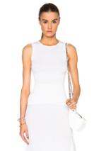 Calvin Klein Collection Willowis Silk & Cotton Rib Tank In Neutrals