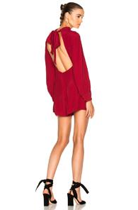 Zimmermann Collared Tuck Playsuit In Red