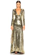 Dundas Open Back Sequin Gown In Metallics