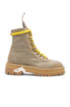 Off-white Canvas Hiking Boots In Neutrals