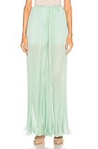 Alberta Ferretti Pleated Pant In Green