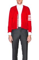 Thom Browne Classic Cashmere Cardigan In Red