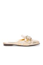 Dolce & Gabbana Brocade Mules In Metallics