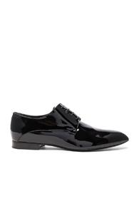 Jil Sander Patent Leather Oxfords In Black