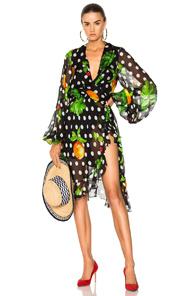 Caroline Constas For Fwrd Olivia Mini Dress In Black,geometric Print,floral
