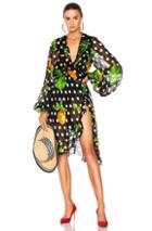 Caroline Constas For Fwrd Olivia Mini Dress In Black,geometric Print,floral