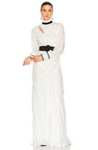 Erdem Fwrd Exclusive Hollie Ripped Silk Voile Dress In White