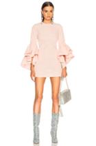 Marques ' Almeida Oyster Sleeve Dress In Pink