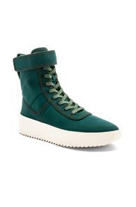 Fear Of God Neoprene Military Sneakers In Green