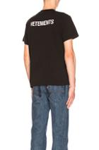 Vetements Basic Tee In Black