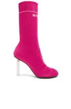 Vetements Sock Ankle Boots In Pink