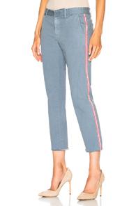 Nili Lotan East Hampton Pant With Tape In Gray,stripes