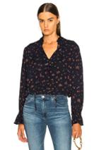 Ag Adriano Goldschmied Celeste Blouse In Blue,floral