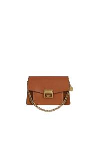 Givenchy Small Leather & Suede Gv3 In Brown