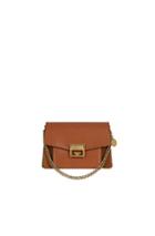 Givenchy Small Leather & Suede Gv3 In Brown